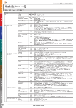 h0:title Flash 系ツール一覧