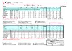 北米西岸向け輸出スケジュール
