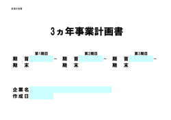 3ヵ年事業計画書