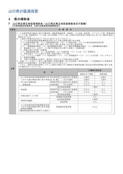 山口県の優遇措置