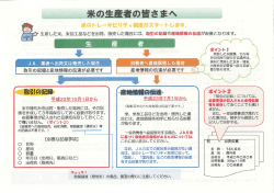 米の生産者向けパンフレット