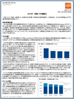 2015年 家電・IT市場動向