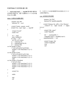 FORTRANで文字列を扱う例