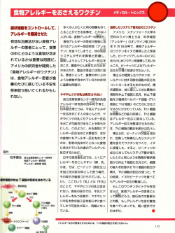 食物アレルギーを抑えるワクチン