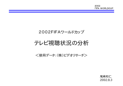 2002FIFAワールドカップ TV視聴率分析