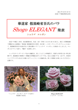 Shogo ELEGANT 発表