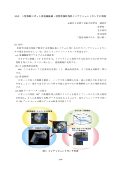3.2.5 小型移動ロボット用遠隔操縦・視覚情報取得用インテリジェント