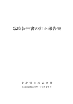 臨時報告書の訂正報告書