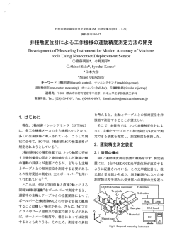 非接触変位計による工作機械の運動精度測定方法の開発
