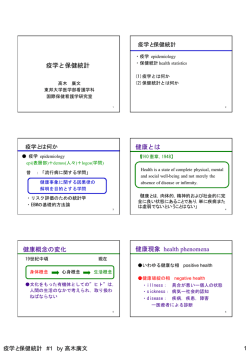 疫学と保健統計 健康とは 健康概念の変化 健康現象 health phenomena