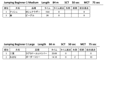 Jumping Beginner 2 Medium Length 110m SCT 60 sec MCT 90 sec