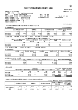 2013年3月期・連結