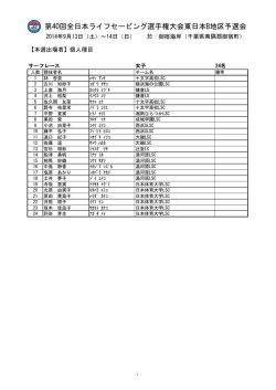 第40回全日本ライフセービング選手権大会東日本B地区予選会