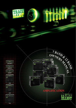 AMPLIFICA&Ccedil;&Atilde;O TRACE ELLIOT