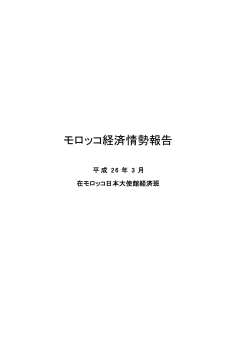 Morocco Keizai Josei Report 2013