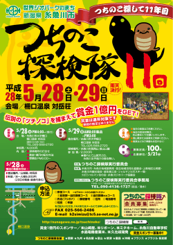 「第11回探検案内チラシ」（実施要項）
