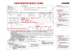 自動車保管場所届出書(変更）の記載例