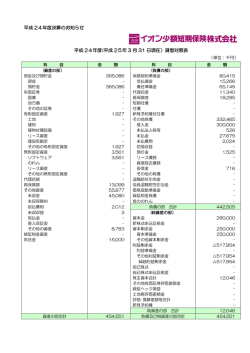 2012年4月1日～2013 - イオン少額短期保険株式会社