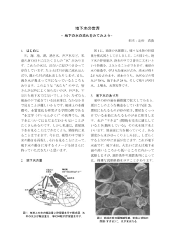 地下水の世界―地下の水の流れをみてみよう