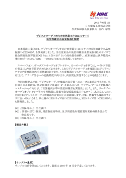 デジタルオーディオ向け世界最小2016サイズ低位相雑音水晶