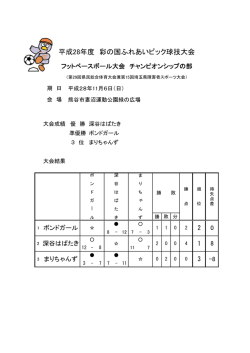 結果 - 埼玉県ソフトボール協会