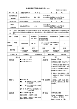 職業実践専門課程の基本情報について