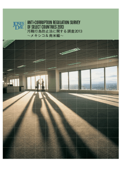 汚職行為防止法に関する調査2013 ～メキシコ＆南米編～