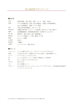 美ら島芭蕉プラン（コース）