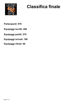 Classifica finale - Carton Rapid Race