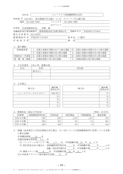 会社名 ニュースミス投資顧問株式会社 所在地 105