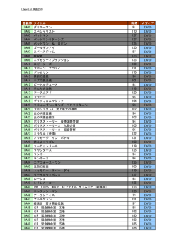 登録ID タイトル 時間 メディア DA01 グリマーマン 91 DVD DA02