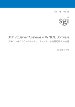 SGI&reg; VizServer&reg; Systems with NICE Softwarefor Remote