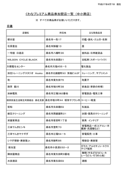 くわなプレミアム商品券取扱店舗