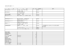 給排水衛生設備リスト