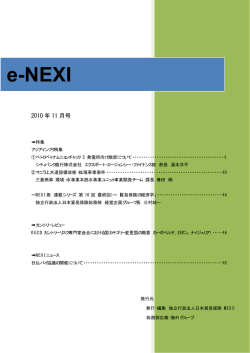 e-NEXI 2010年11月号をダウンロード