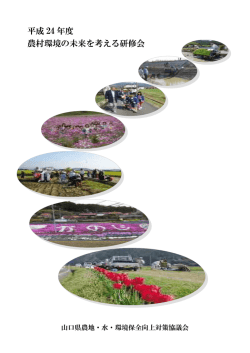 H24 配布用パンフレット - 山口県農地・水・環境保全向上対策協議会