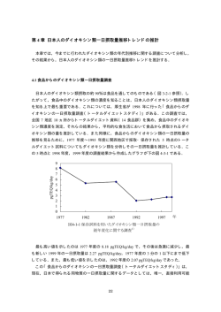 第 4 章 日本人のダイオキシン類一日摂取量推移トレンドの推計