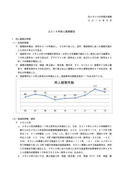 邦人被害件数 - 在メキシコ日本国大使館