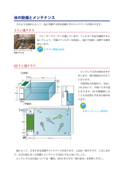 池の設備とメンテナンス