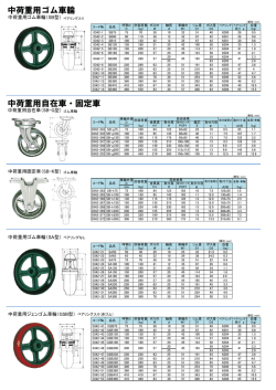 中荷重用ゴム車輪 中荷重用自在車・固定車