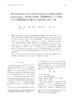 Mycobacterium avium tandem repeat loci variable