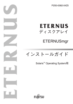 ETERNUS ディスクアレイ ETERNUSmgr インストールガイド