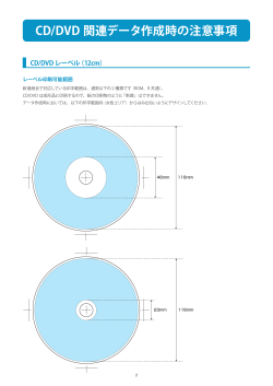 CD/DVD 関連データ作成時の注意事項