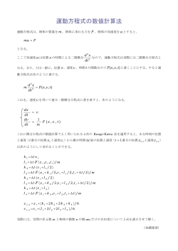 運動方程式の数値計算法