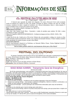 INFORMA&Ccedil;&Otilde;ES DE SEKI vol.137 OUT/2014