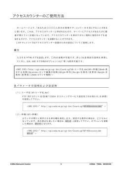 アクセスカウンターのご使用方法