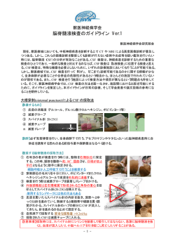 脳脊髄液検査のガイドライン Ver.1