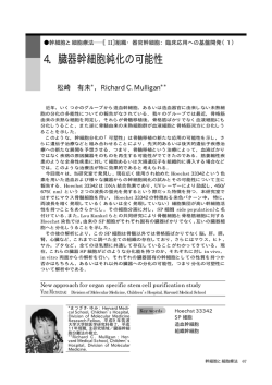 4．臓器幹細胞純化の可能性