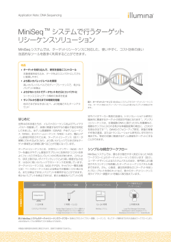 MiniSeq&trade; システムで行うターゲット リシーケンス