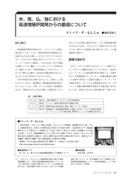 米、英、仏、独における 高速増殖炉開発からの撤退について